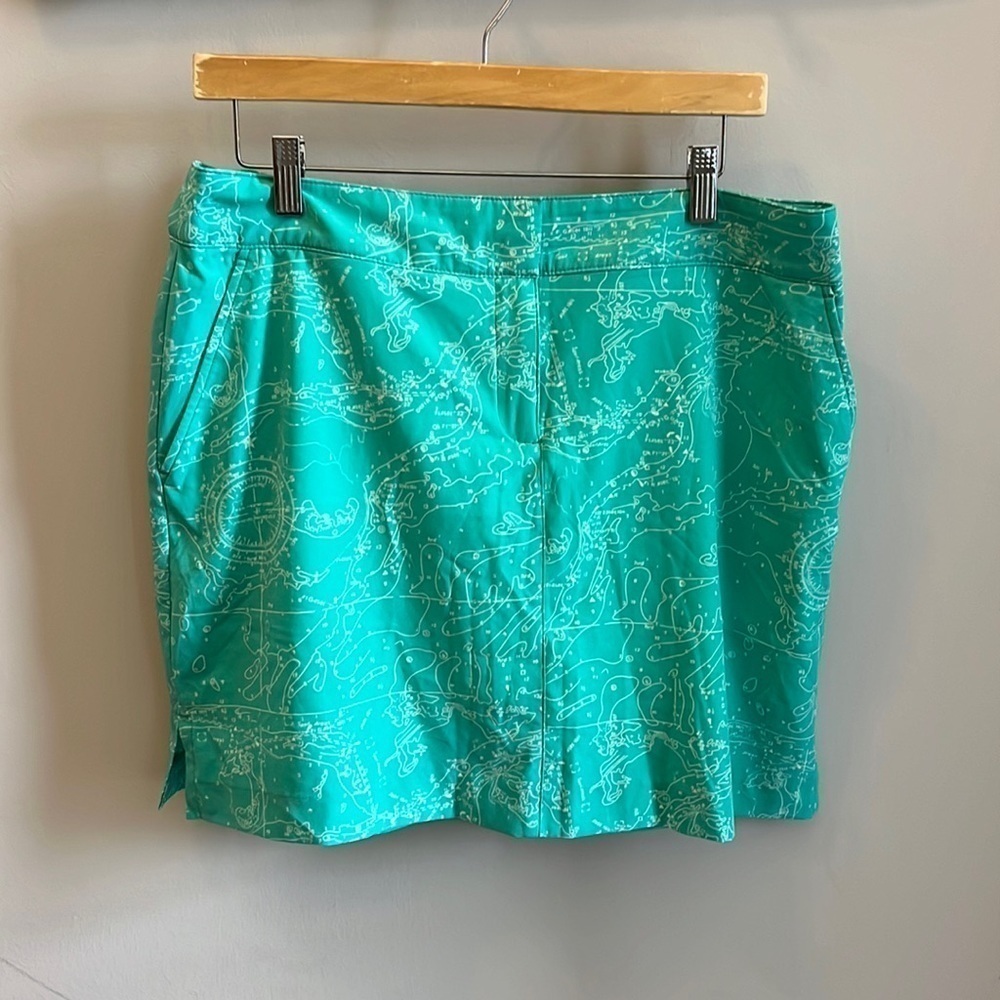 Izod Golf Skort Nautical Design Size  10 Green